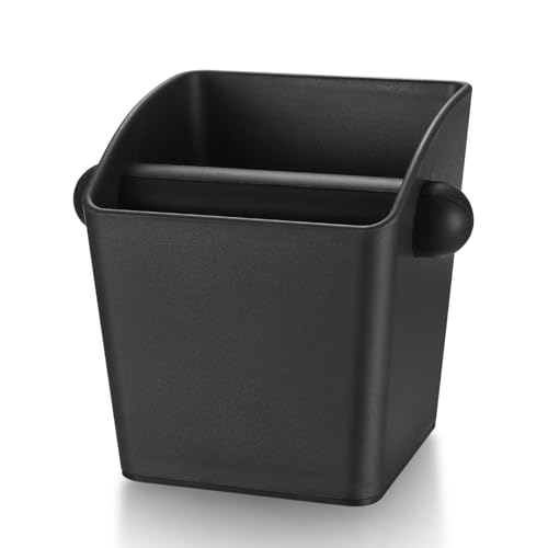 Coffee Knock Box, Black Espresso Coffee Knock Box Container, Espresso Knock Box, Coffee Bin Knock Box, Coffee Grounds Knock Box Container for Barista Coffee Machine Accessories