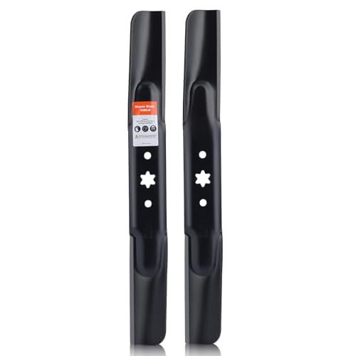 Hipa 2-Pack 942-04308 High Lift Mower Blades 6 Point Star Set for 942-04308A Troy Bilt Bronco Pony 42''Mower, Cub Cadet ZT1 XT1 LT42 42 inch Deck Lawn Mower Models Replace 942 04308 Blades