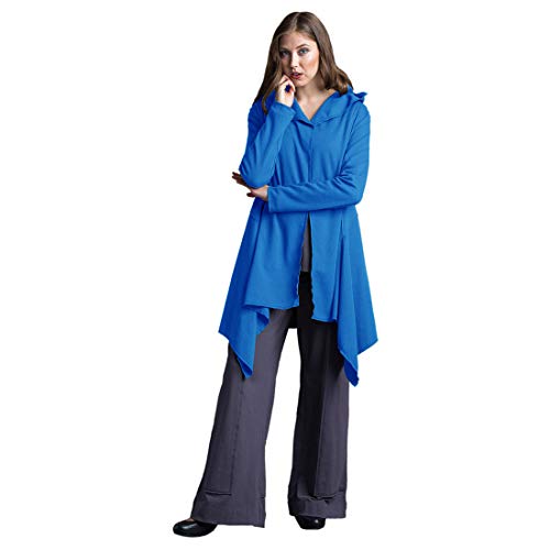 Neon Buddha Women's Cotton Cardigan Female Loose Fit Jacket with Stylish Asymmetric Hems
