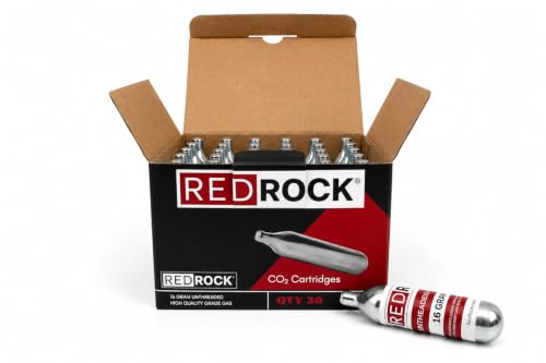 RedRock 16 Gram Unthreaded CO2 Cartridges for Gallo Drain Gun HVAC Drain Line Cleaner Tool (30 Pack)