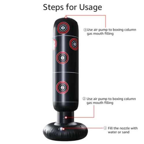 Inflatable Punching Bag Strong PVC 160cm Boxing Post for Some People Training