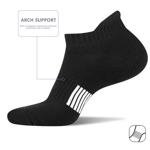 4-Pack Women’s Cushioned Ankle Socks, Comfortable Athletic Running Socks for Everyday Wear3
