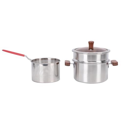 Fdit Olla Multiusos de Acero Inoxidable 304 con Tapa, Malla de Filtro para Sopa, Cocinar Pasta, Freír Al, Uso en Interiores y Exteriores Fdit Olla Multiusos de Acero Inoxidable 304 con Tapa, Malla de Filtro para Sopa, Cocinar Pasta, Freír Al, Uso en Interiores y Exteriores