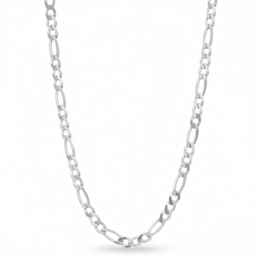 L'Atelier d'Azur Collier/Chaîne Homme Argent 925 - Maille Figaro Alternée 1+3-60cm