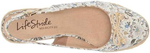 LifeStride Womens Keepsake Espadrille Wedge Slingback Green Multi Floral 7.5 W | Image 4