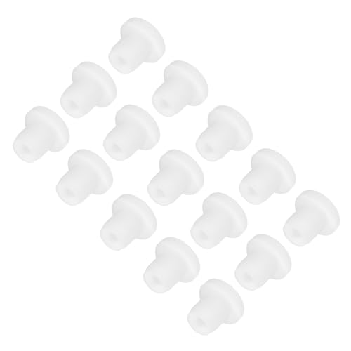 Image of MECCANIXITY 15pcs T-Shaped Silicone Plugs 7.3mm 5 /16 Inch Dia Snap in Plug Hole Seal Cover Round Rubber Stopper for Kitchen Rubber Bulkheads Waterproof Sealing Plugs White
