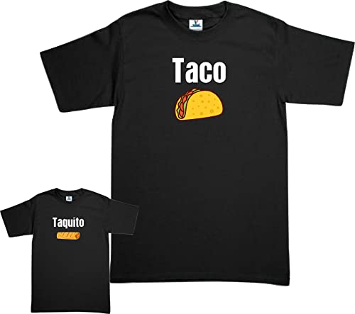 Consejos para Comprar dia del padre bebe que puedes comprar esta semana. 45 Set Taco y Taquito 2 Playeras papa e hijo Dia del Padre Familia Evento Duo Papá e Hijo