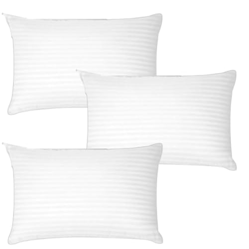 Image of Y & A'M Microfiber Soft White Pillows | Pillows for Sleeping | Ultra Soft | Anti Stress Bed Pillow for Sleeping & Neck Pain Relief for Back, Side & Stomach Sleeper (Pack of 3, 42x68 cm)-J