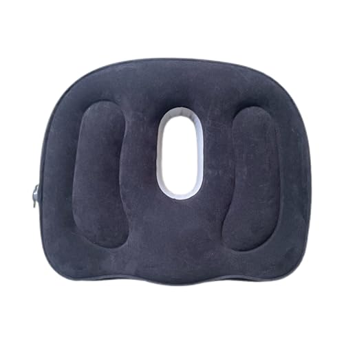 Cojín de asiento inflable ortopédico cojín inflable donut cojín portátil ergonómico para hemorroides cojín para coxis silla de oficina silla de ruedas cojín de viaje cojín Cushion, con bomba