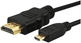 Link Depot HDMI-3-MICRO 3' Gold Plated HDMI to HDMI Micro High Speed HDMI Cable with Ethernet