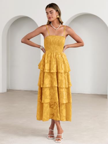 Image of Simplee Womens Summer Strapless Maxi Dress 2026 Boho Floral Off Shoulder Wedding Guest Dresses Tiered Beach Long Sundress