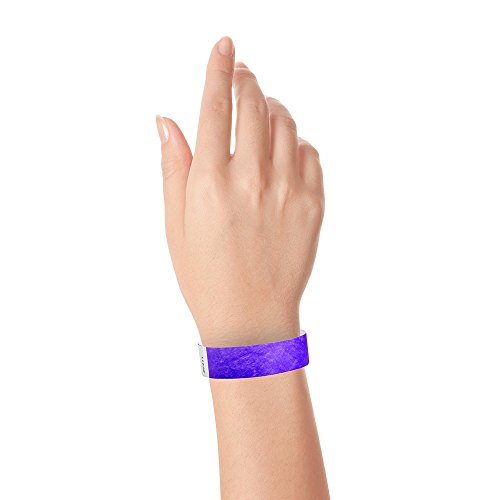 Wristco Purple Tyvek Wristbands For Events - 1,000 Count ¾” X 10” - Waterproof Recyclable Comfortable Tear Resistant Paper Bracelets Wrist Bands For Concerts Festivals Admission Party Tours #TOP3