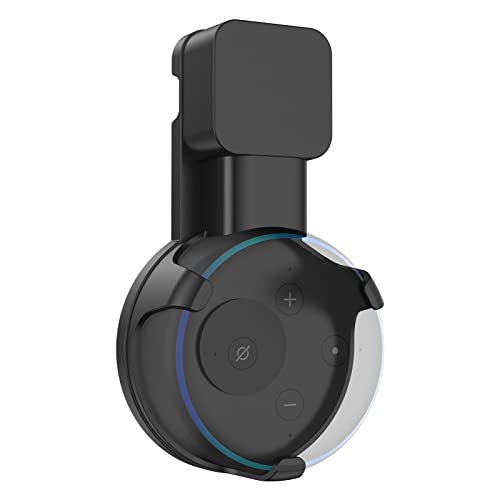 SPORTLINK Soporte de pared para 3ª generación - Soporte de pared para altavoces de hogar inteligente Plug Buit-in Gestión de cables ocultar cables desordenados (negro) Cover