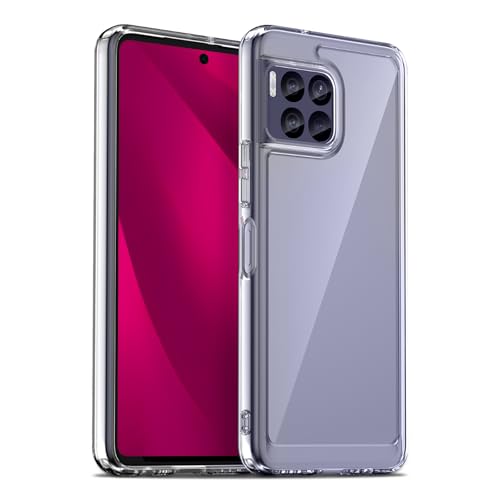 Image of Case for T-Mobile REVVL 7 Pro 5G, Military Grade Drop Protection Phone Case, Yellowing Resistant, Anti-Scratch Hard PC Back, Shockproof Hard Ultra-Thin Protective Cover, Clear
