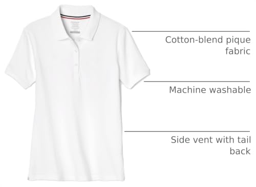 Image of French Toast Women's Juniors' Short Sleeve Stretch Pique Polo Shirt