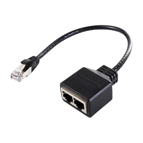 RJ45 Splitter Adapter, RJ45-Netzwerk-Ethernet-Splitter 1 auf 2 Port, Netzwerkkabel Splitter Anschlussverdoppler, LAN Ethernet Extender 1 m&auml;nnlich zu 2 weiblich Cable f&uuml;r Ethernet Cat5 Cat5e Cat6 Cat7