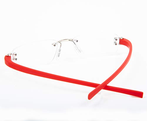 Buy RSINC Rimless frame/eyeglass/Spectacle, Optical, Prescription, For Men And Women, Modern, Unisex, Business, Collage, Fashion, School, Ladies, Sports, Tag Silver Red 5069 51-18-140 Tag A1 at Amazon.in - Image 7