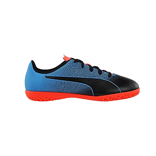 PUMA PUMA Unisex-Kid's Spirit FG Sneaker, Black/Blue/Red, 1.5 M US Little Kid