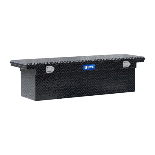 UWS EC10802 69-Inch Gloss Black Heavy-Wall Aluminum Deep Truck Tool Box with Low Profile, RigidCore Lid