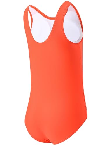 Image of One Piece Swimsuit for Girls 6-16 Years with Removable Chest Pad Quick Dry & Stretchy for Swim Team Beach