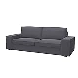  Soferia Fodera di ricambio per IKEA KIVIK divano a 3 posti, tessuto Classic Dark Grey, grigio