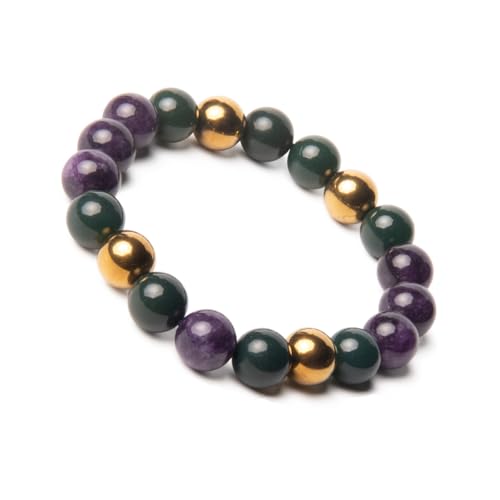Career Growth Resilience Vitality Bracelet-10mm Moss Agate...
