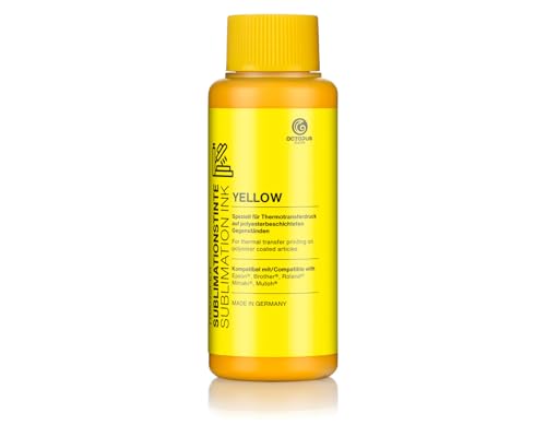 250 ml Tinta de sublimación Compatible con Epson, Brother, Roland, Mimaki, Mutoh, Yellow - Amarillo