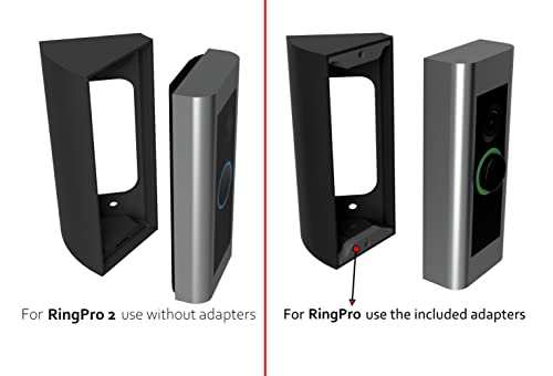 Mars Outpost Angle Mounting Bracket Wedge 45 Degrees for Wired Video Doorbell Pro/Pro2 Slim Strong 45° Corner Tilt Adapter Left/Right Mount Cable Hardwired WiFi Camera Chime Holder Kit Made in UK - Image 3