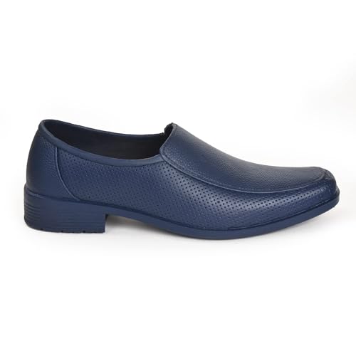Image of AJANTA Men's Slip-on PVC Formal Shoes | Water Proof & Rain Shoes| Anti Skid Outsole for Firm Grip | Lightweight & Comfortable Loafer for Office & Party