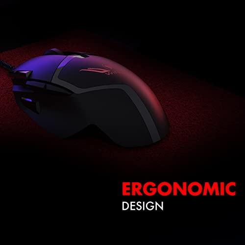 Image of Wings Crosshair 205 Wired Optical Gaming Mouse (USB 3.0, Black), one Size