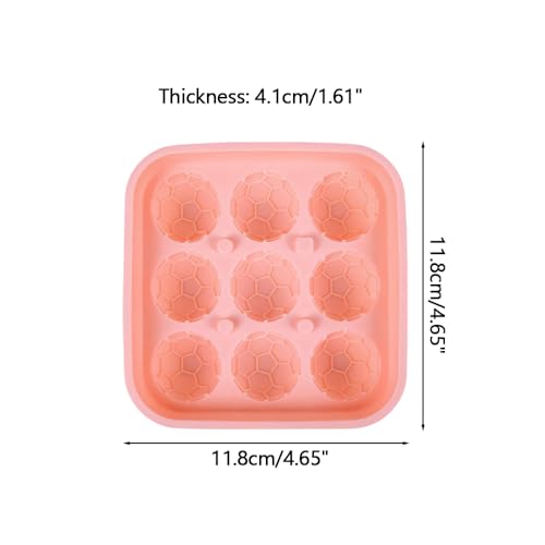 Molde para cubitos 3D balón de fútbol 2 unidades silicona miniatura 2
