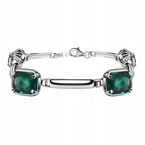 Bracelet cristal émeraude en argent 925 pour sublimer vos tenues