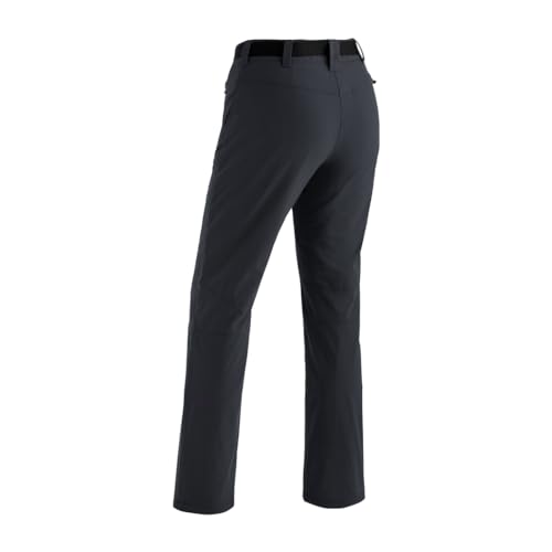 Maier Sports Rechberg Therm, Warme Damen Wanderhose, Wasserabweisende Outdoorhose für Trekking und Hiking, PFC-frei, mTHERM light Wattierung, mSTRETCH Tec 4 & Dryprotec, Schwarz, 19 (W30/L29)