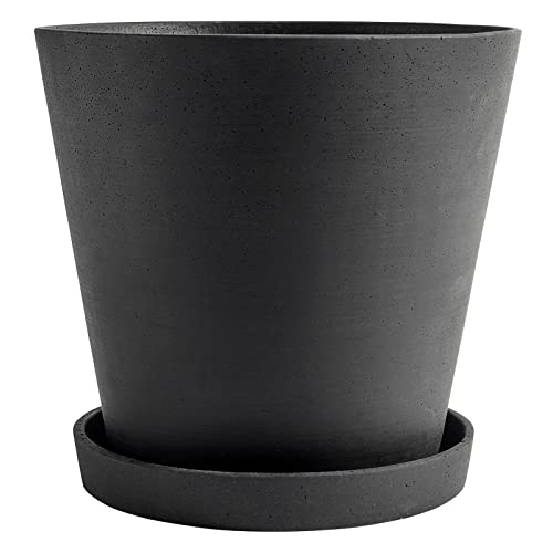 HAY Blumentopf mit Untersetzer XXXL Schwarz
