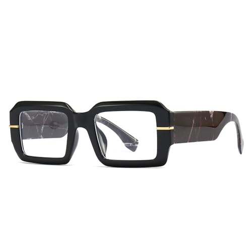 Gafas de moda de gran tamaño con lentes transparentes para el estilo urbano femenino diario
