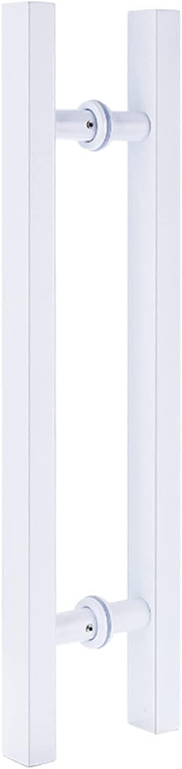 BHGFYXBS Sliding Door Handle Industrial Push Pull Door Handles, Warehouse Farmhouse, Simple Wear-Resistant Door Handle Hardware, Sliding Exterior Door Handle/White/120Cm/47.2In,Wh,White-100Cm/39.3In