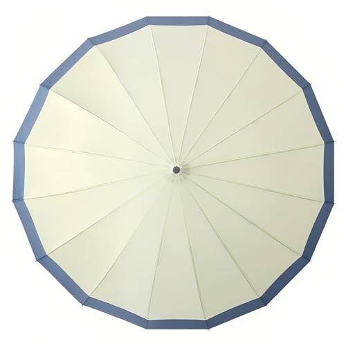 Grand parapluie 16 baleines ThreeH en toile 210T et poignée en J traditionnelle