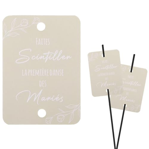 50 Pcs Etiquette Mariage Cierge Faites Scintiller L'entrée des Mariés Cadeau Invites Décoration Mariage Cierge Magique Jeux Mariage Cadeau Decoration Mariagee Cadeau Mariage Invité Cierges Mariages