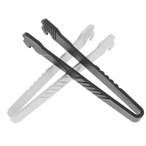 NAMOARLY 2pcs Plastic Bread Tongs Reusable Buffet Food Serving Tong for Kitchen