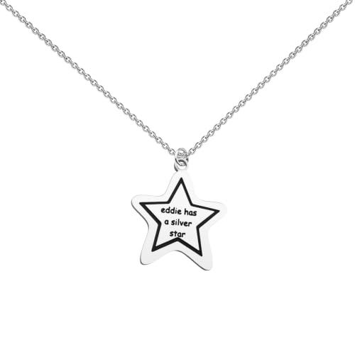 Collier Eddie avec pendentif étoile en argent pour fan sans irritation