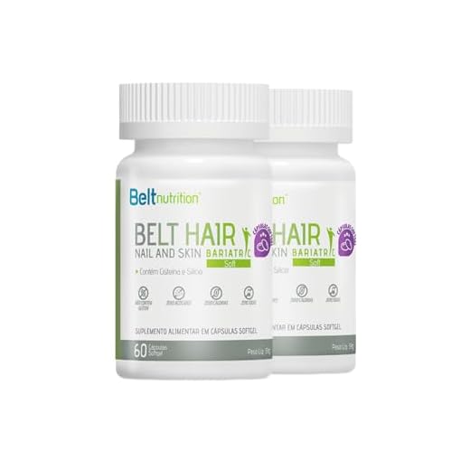 COMBO 2 UNIDADES BELT HAIR NAIL AND SKIN BARIATRIC SOFT BELT NUTRITION - 60 CÁPSULAS CADA