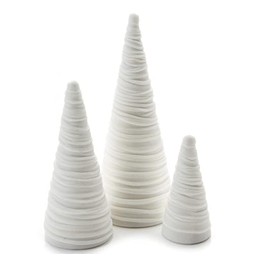 Miniatura 9 de Light Ivory Velvet Trees Set of 3, Modern Christmas Decor, Mantel Décor, Holiday Entryway, Rustic Winter Home, Farmhouse Home Decorations,