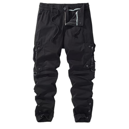 Pantalon cargo homme coton avec poches pantalon de transition zippé de travail