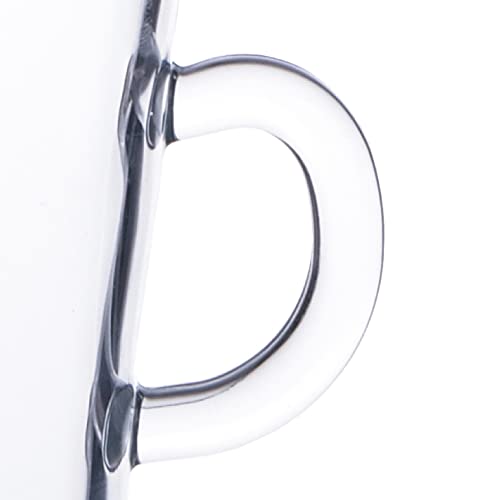 Chefcaptain Irish Coffee Mug Tall glass, Latte Cups, Cappuccino and Hot Chocolate Mugs with Handle, Clear Glass, ZERO LEAD for Hot Ounces 6-piece Set (8.5 Ounces)