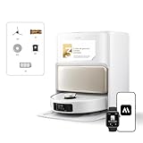Mova V50 Ultra Complete Robot Aspirador y friegasuelos, Potencia de succión de 24.000 Pa, fregado térmico con Sistema DuoSolution, navegación con elevación, supera obstáculos de hasta 6 cm, Blanco