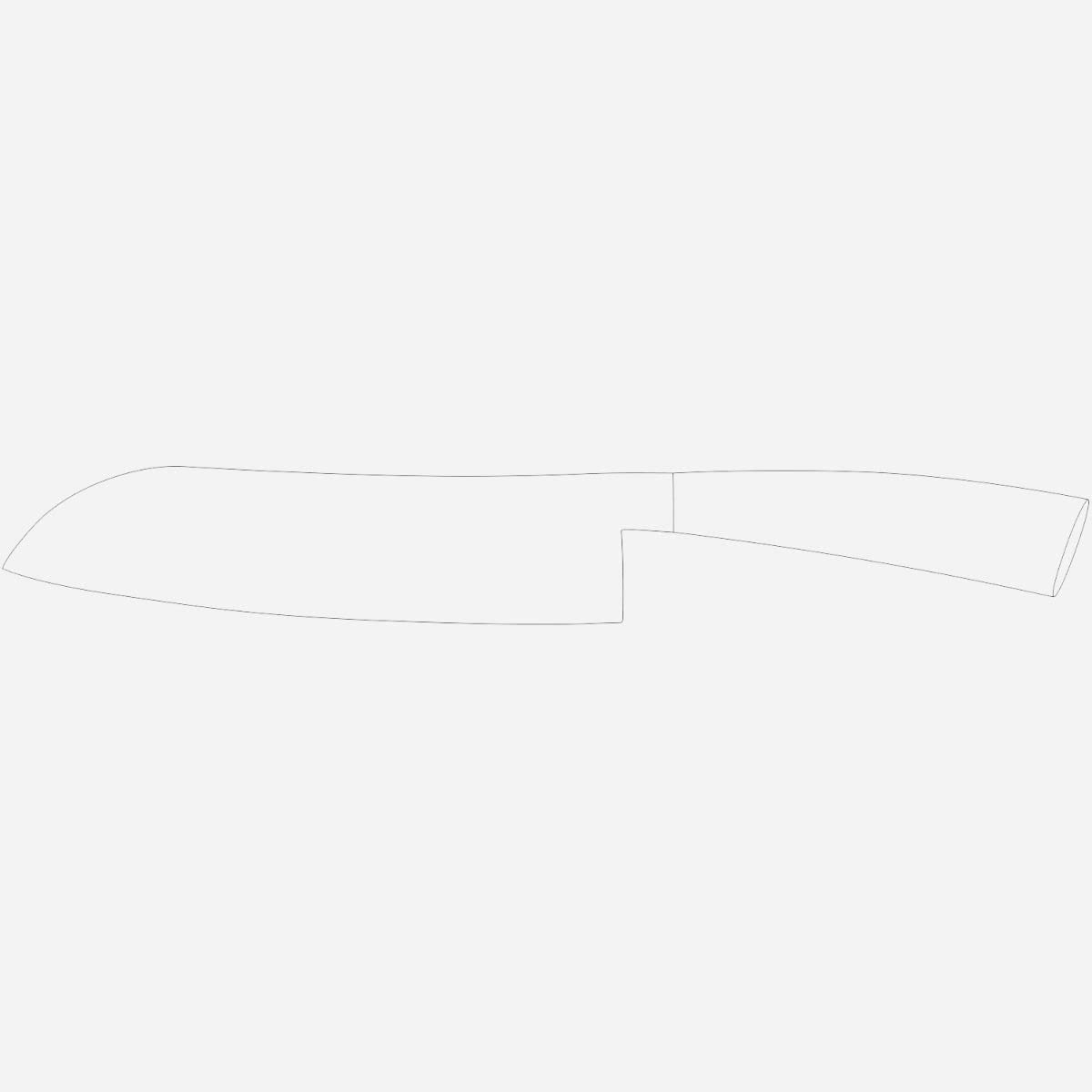 Elegance Coltello santoku 18 cm Rosso