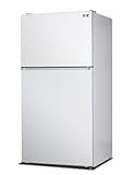 BLACK+DECKER 24 Cu. Ft. Top Mount Refrigerator with Freezer, 2 Door Refrigerator with Top Freezer and Adjustable Temperature Control, Full Size Kitchen Refrigerator, BR2400JW, White