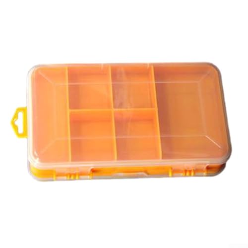 Caja de almacenamiento con 13 rejillas para tornillos y piezas pequeñas, diseño de doble puerta para una organización eficiente (grande)