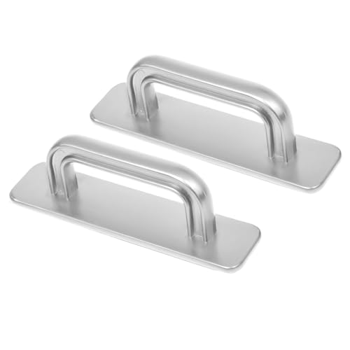 Yuomeaz 2 Stück Selbstklebende Schrankgriffe, Ser Kunststoff Balkontürgriff ohne Bohren, Möbelgriff Außen zum Kleben für Fenster, Schublade, Schrank, Möbel Hardware