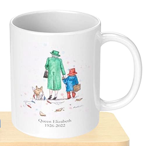 Queen Elizabeth II Erinnerungsbecher, 70 Jahre Royal Memorial Würdige Cup, Kreativer Doppelseitiger Keramik-Platin-Jubiläums-Kaffeebecher, Queen Elizabeth Keramik-Kaffee-tea-Becher Für Das Home Office Cover